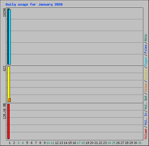 Daily usage for January 2026