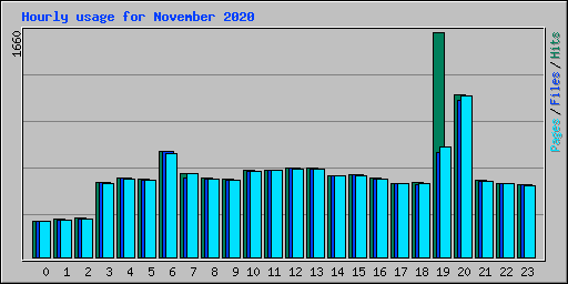 Hourly usage for November 2020