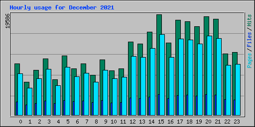 Hourly usage for December 2021