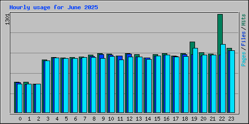 Hourly usage for June 2025