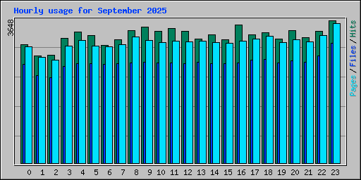 Hourly usage for September 2025