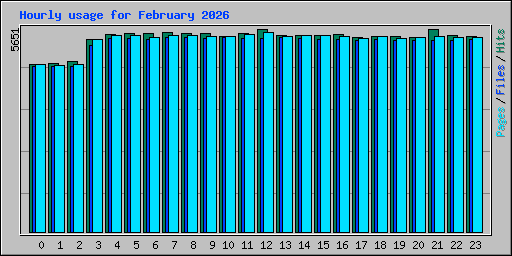 Hourly usage for February 2026