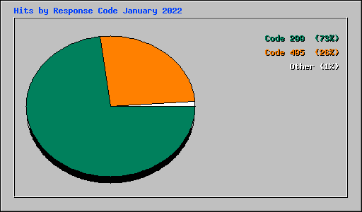 Hits by Response Code January 2022