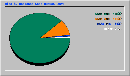 Hits by Response Code August 2024