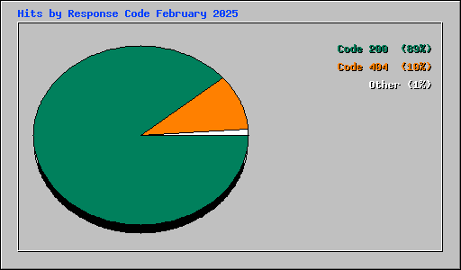 Hits by Response Code February 2025