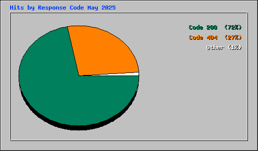 Hits by Response Code May 2025