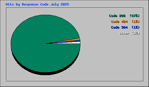 Hits by Response Code July 2025
