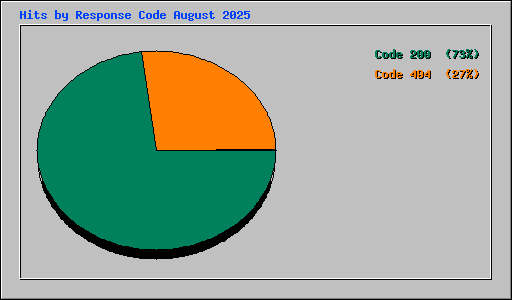 Hits by Response Code August 2025